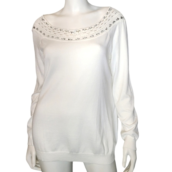 Roz & Ali Sweaters - White Sweater Brand New With Tags sz XL